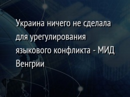 Украина ничего не сделала для урегулирования языкового конфликта - МИД Венгрии