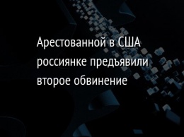 Арестованной в США россиянке предъявили второе обвинение