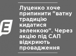 Луценко хочет прекратить "ватную традицию бросаться зеленкой". Из-за акции под САП откроют производство