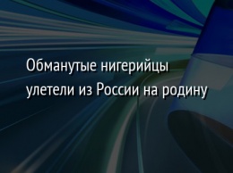 Обманутые нигерийцы улетели из России на родину