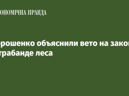 У Порошенко объяснили вето на закон о контрабанде леса