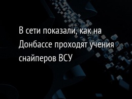 В сети показали, как на Донбассе проходят учения снайперов ВСУ