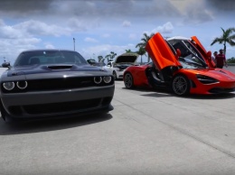 Видео: 1150-сильный Challenger Hellcat против McLaren 720S