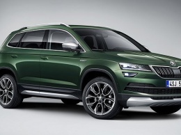 Кроссовер Skoda Karoq Scout выезжает на бездорожье