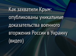 Как захватили Крым: опубликованы уникальные доказательства военного вторжения России в Украину (видео)