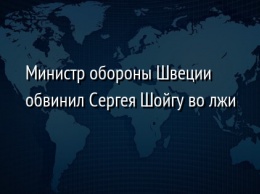 Министр обороны Швеции обвинил Сергея Шойгу во лжи