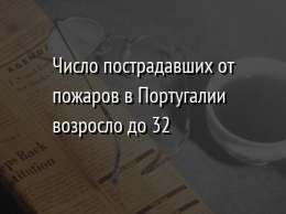 Число пострадавших от пожаров в Португалии возросло до 32