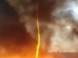 В Британии огненный торнадо попал на видео
