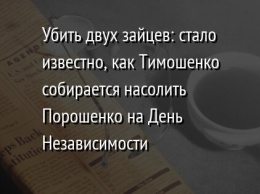 Убить двух зайцев: стало известно, как Тимошенко собирается насолить Порошенко на День Независимости