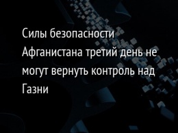 Силы безопасности Афганистана третий день не могут вернуть контроль над Газни