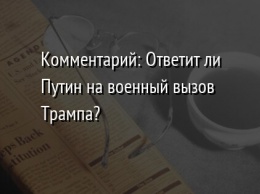 Комментарий: Ответит ли Путин на военный вызов Трампа?