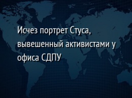 Исчез портрет Стуса, вывешенный активистами у офиса СДПУ