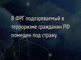 В ФРГ подозреваемый в терроризме гражданин РФ помещен под стражу