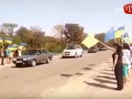 Ко Дню флага из Геническа к админгранице с Крымом состоялся автопробег