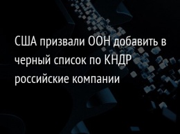 США призвали ООН добавить в черный список по КНДР российские компании