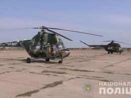 В Запорожской области при помощи вертолета полисмены выявили наркоплантации (ФОТО)