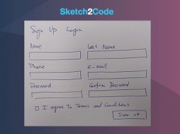 Sketch2Code - сервис Microsoft для генерации HTML-кода по записям на бумаге