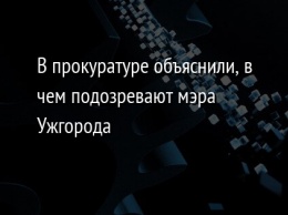 В прокуратуре объяснили, в чем подозревают мэра Ужгорода