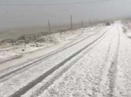 В Турции неожиданно выпал снег (видео)
