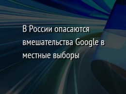 В России опасаются вмешательства Google в местные выборы