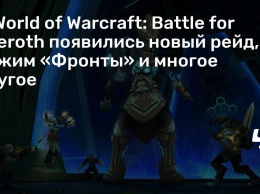 В World of Warcraft: Battle for Azeroth появились новый рейд, режим «Фронты» и многое другое
