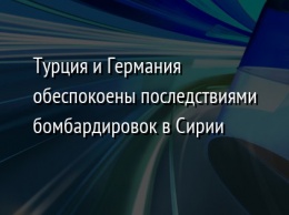 Турция и Германия обеспокоены последствиями бомбардировок в Сирии