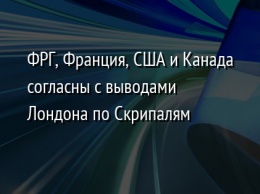 ФРГ, Франция, США и Канада согласны с выводами Лондона по Скрипалям