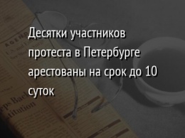 Десятки участников протеста в Петербурге арестованы на срок до 10 суток