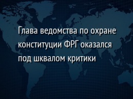 Глава ведомства по охране конституции ФРГ оказался под шквалом критики