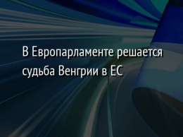 В Европарламенте решается судьба Венгрии в ЕС