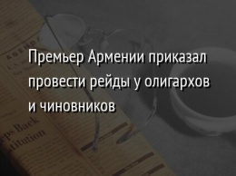 Премьер Армении приказал провести рейды у олигархов и чиновников