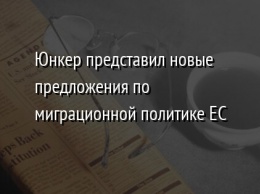 Юнкер представил новые предложения по миграционной политике ЕС