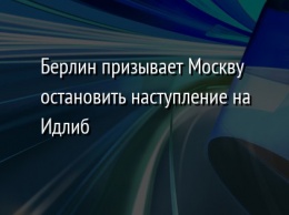 Берлин призывает Москву остановить наступление на Идлиб