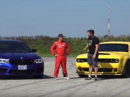 BMW M5 и Dodge Challenger SRT Demon сравнили в гонке