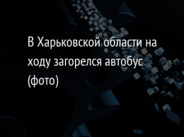 В Харьковской области на ходу загорелся автобус (фото)