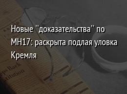 Новые ''доказательства'' по MH17: раскрыта подлая уловка Кремля