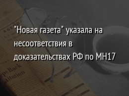 "Новая газета" указала на несоответствия в доказательствах РФ по MH17