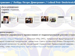 Наместник Киево-Печерской лавры митрополит Павел попал на сайт "Миротворец"