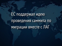 ЕС поддержал идею проведения саммита по миграции вместе с ЛАГ