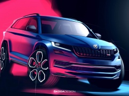 Skoda Kodiaq RS на многообещающих изображениях