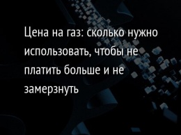 Цена на газ: сколько нужно использовать, чтобы не платить больше и не замерзнуть