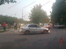 В Запорожской области разбили полицейский автомобиль (ФОТО)