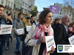 Во Львове прошла акция в поддержку Олега Сенцова