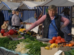 Участники ярмарки в Голосеевском районе Киева повредили асфальтовое покрытие улицы и вытоптали газоны