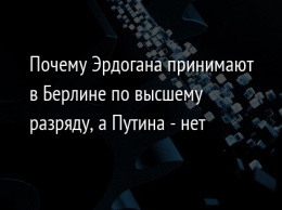 Почему Эрдогана принимают в Берлине по высшему разряду, а Путина - нет