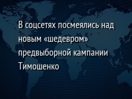 В соцсетях посмеялись над новым «шедевром» предвыборной кампании Тимошенко