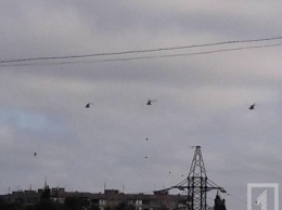 Над Кривым Рогом летают военные вертолеты