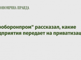 "Укроборонпром" рассказал, какие предприятия передает на приватизацию