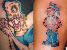 Мультфильмы Disney стали основой для ужасающих татуировок