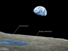 Два кратера на Луне были названы в честь миссии "Аполлон-8"